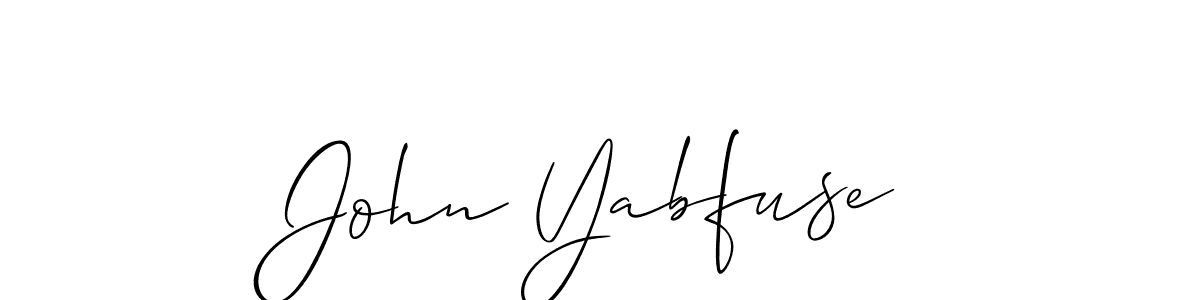 Create a beautiful signature design for name John Yabfuse. With this signature (Allison_Script) fonts, you can make a handwritten signature for free. John Yabfuse signature style 2 images and pictures png