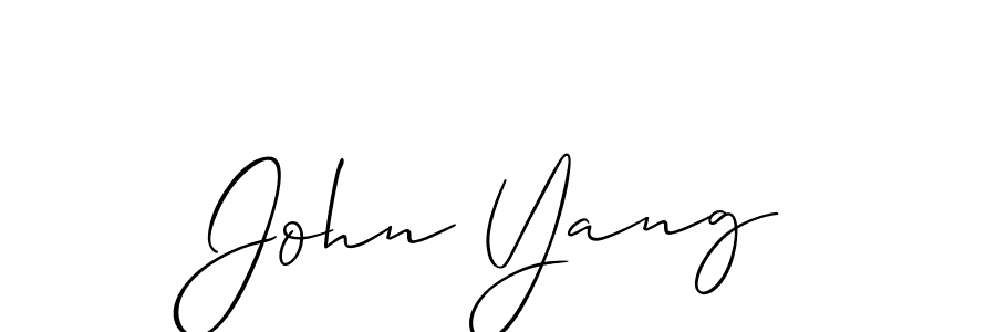 How to make John Yang name signature. Use Allison_Script style for creating short signs online. This is the latest handwritten sign. John Yang signature style 2 images and pictures png