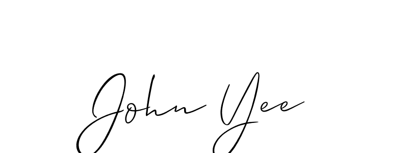 How to make John Yee name signature. Use Allison_Script style for creating short signs online. This is the latest handwritten sign. John Yee signature style 2 images and pictures png