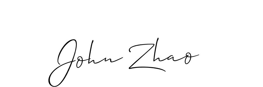 Make a beautiful signature design for name John Zhao. With this signature (Allison_Script) style, you can create a handwritten signature for free. John Zhao signature style 2 images and pictures png