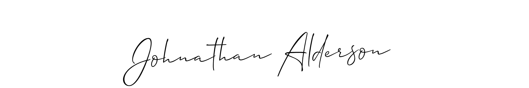 How to make Johnathan Alderson signature? Allison_Script is a professional autograph style. Create handwritten signature for Johnathan Alderson name. Johnathan Alderson signature style 2 images and pictures png