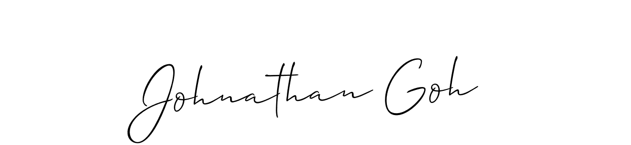 Allison_Script is a professional signature style that is perfect for those who want to add a touch of class to their signature. It is also a great choice for those who want to make their signature more unique. Get Johnathan Goh name to fancy signature for free. Johnathan Goh signature style 2 images and pictures png