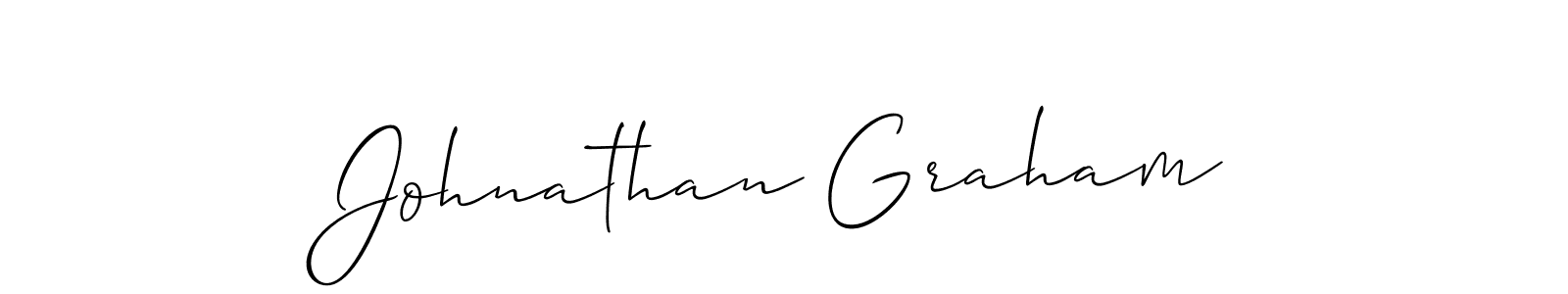 You should practise on your own different ways (Allison_Script) to write your name (Johnathan Graham) in signature. don't let someone else do it for you. Johnathan Graham signature style 2 images and pictures png
