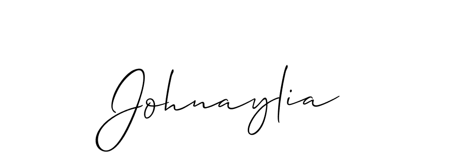 if you are searching for the best signature style for your name Johnaylia. so please give up your signature search. here we have designed multiple signature styles  using Allison_Script. Johnaylia signature style 2 images and pictures png