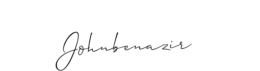 It looks lik you need a new signature style for name Johnbenazir. Design unique handwritten (Allison_Script) signature with our free signature maker in just a few clicks. Johnbenazir signature style 2 images and pictures png