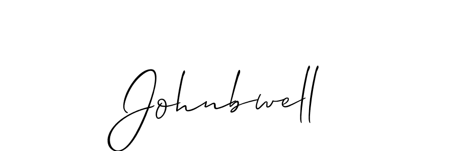 The best way (Allison_Script) to make a short signature is to pick only two or three words in your name. The name Johnbwell include a total of six letters. For converting this name. Johnbwell signature style 2 images and pictures png