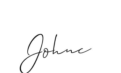 How to make Johnc signature? Allison_Script is a professional autograph style. Create handwritten signature for Johnc name. Johnc signature style 2 images and pictures png