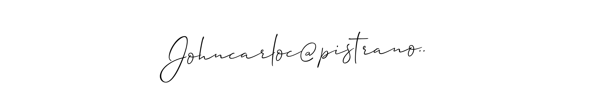 Make a beautiful signature design for name Johncarloc@pistrano... With this signature (Allison_Script) style, you can create a handwritten signature for free. Johncarloc@pistrano.. signature style 2 images and pictures png