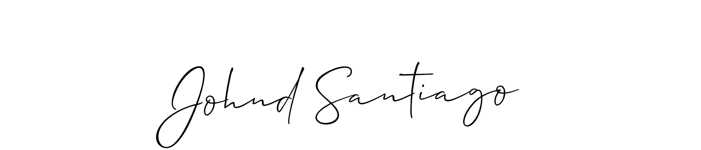 Best and Professional Signature Style for Johnd Santiago. Allison_Script Best Signature Style Collection. Johnd Santiago signature style 2 images and pictures png