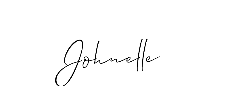 Design your own signature with our free online signature maker. With this signature software, you can create a handwritten (Allison_Script) signature for name Johnelle. Johnelle signature style 2 images and pictures png