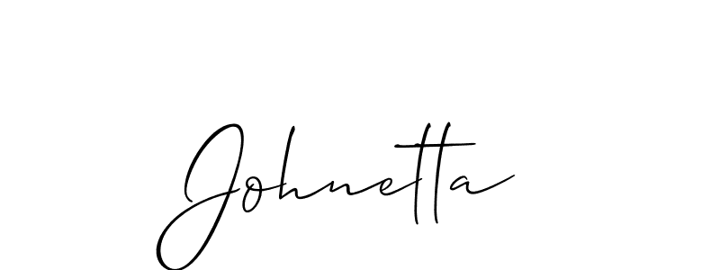 Use a signature maker to create a handwritten signature online. With this signature software, you can design (Allison_Script) your own signature for name Johnetta. Johnetta signature style 2 images and pictures png