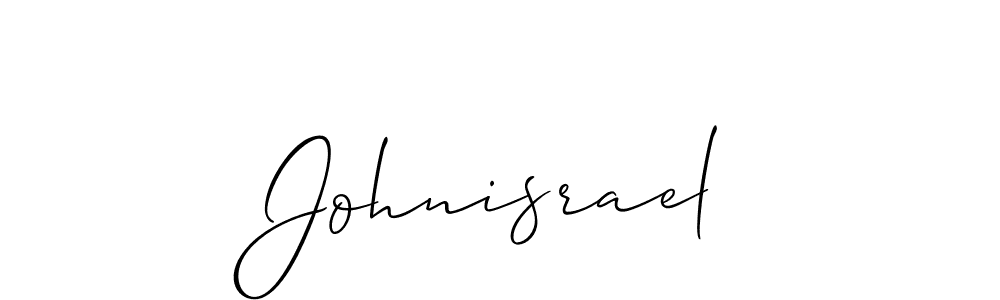 How to make Johnisrael name signature. Use Allison_Script style for creating short signs online. This is the latest handwritten sign. Johnisrael signature style 2 images and pictures png