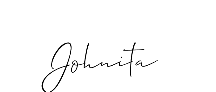 Also You can easily find your signature by using the search form. We will create Johnita name handwritten signature images for you free of cost using Allison_Script sign style. Johnita signature style 2 images and pictures png
