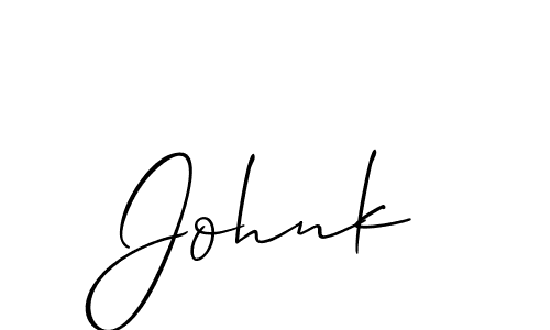 How to make Johnk signature? Allison_Script is a professional autograph style. Create handwritten signature for Johnk name. Johnk signature style 2 images and pictures png