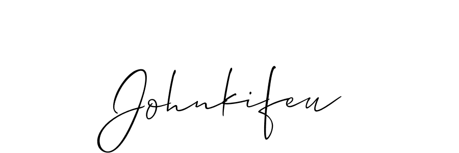 Design your own signature with our free online signature maker. With this signature software, you can create a handwritten (Allison_Script) signature for name Johnkifeu. Johnkifeu signature style 2 images and pictures png