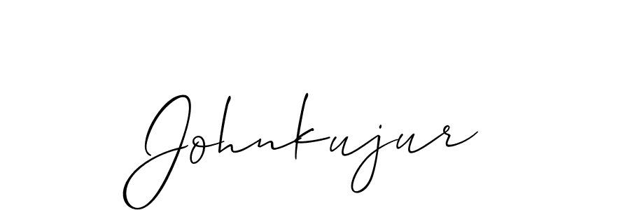 It looks lik you need a new signature style for name Johnkujur. Design unique handwritten (Allison_Script) signature with our free signature maker in just a few clicks. Johnkujur signature style 2 images and pictures png