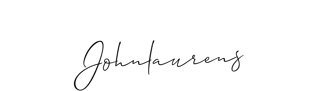 Make a beautiful signature design for name Johnlaurens. With this signature (Allison_Script) style, you can create a handwritten signature for free. Johnlaurens signature style 2 images and pictures png