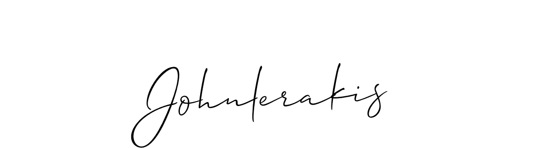 Create a beautiful signature design for name Johnlerakis. With this signature (Allison_Script) fonts, you can make a handwritten signature for free. Johnlerakis signature style 2 images and pictures png