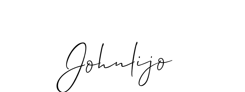 Similarly Allison_Script is the best handwritten signature design. Signature creator online .You can use it as an online autograph creator for name Johnlijo. Johnlijo signature style 2 images and pictures png