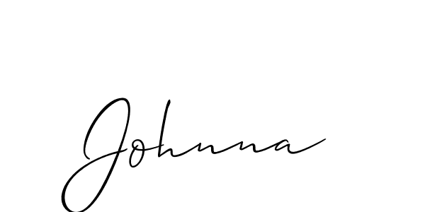 Use a signature maker to create a handwritten signature online. With this signature software, you can design (Allison_Script) your own signature for name Johnna. Johnna signature style 2 images and pictures png