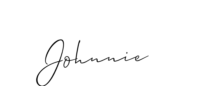 How to make Johnnie name signature. Use Allison_Script style for creating short signs online. This is the latest handwritten sign. Johnnie signature style 2 images and pictures png