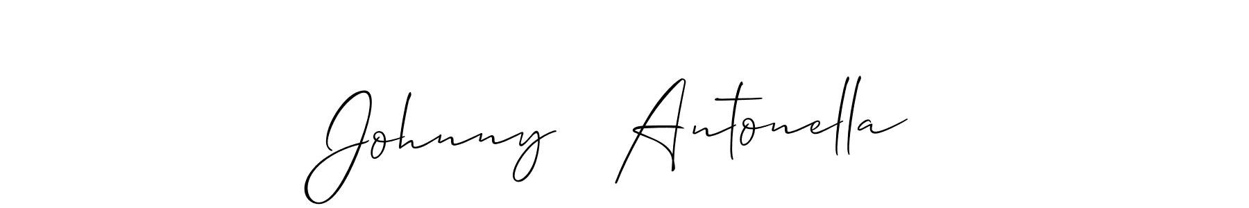 Make a beautiful signature design for name Johnny   Antonella. Use this online signature maker to create a handwritten signature for free. Johnny   Antonella signature style 2 images and pictures png