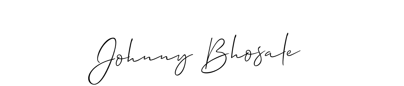 if you are searching for the best signature style for your name Johnny Bhosale. so please give up your signature search. here we have designed multiple signature styles  using Allison_Script. Johnny Bhosale signature style 2 images and pictures png