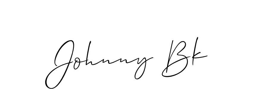 Use a signature maker to create a handwritten signature online. With this signature software, you can design (Allison_Script) your own signature for name Johnny Bk. Johnny Bk signature style 2 images and pictures png