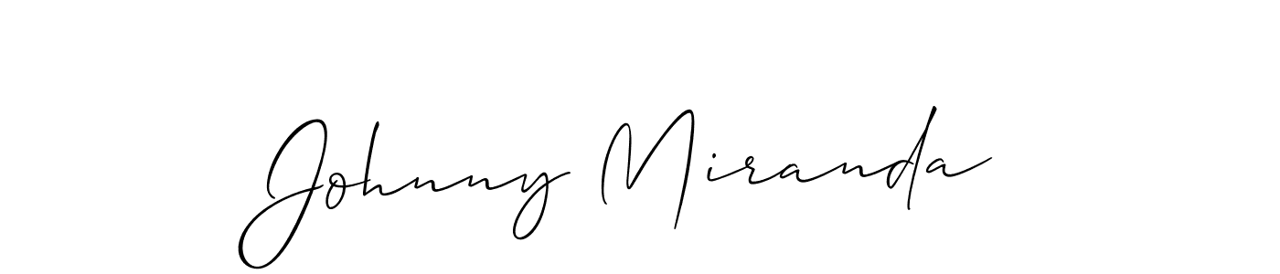 Use a signature maker to create a handwritten signature online. With this signature software, you can design (Allison_Script) your own signature for name Johnny Miranda. Johnny Miranda signature style 2 images and pictures png