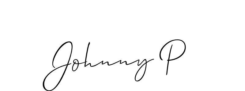 How to Draw Johnny P signature style? Allison_Script is a latest design signature styles for name Johnny P. Johnny P signature style 2 images and pictures png