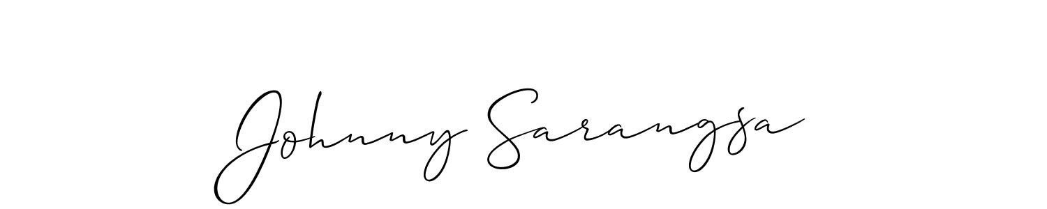 Also we have Johnny Sarangsa name is the best signature style. Create professional handwritten signature collection using Allison_Script autograph style. Johnny Sarangsa signature style 2 images and pictures png