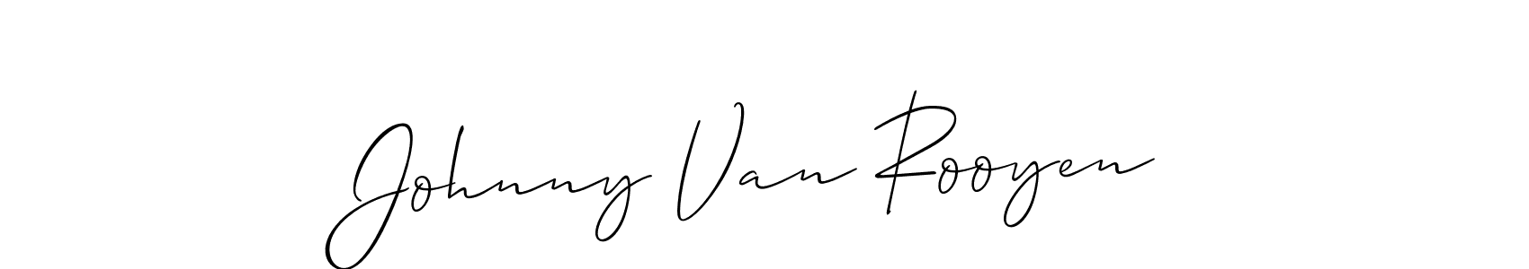 Use a signature maker to create a handwritten signature online. With this signature software, you can design (Allison_Script) your own signature for name Johnny Van Rooyen. Johnny Van Rooyen signature style 2 images and pictures png