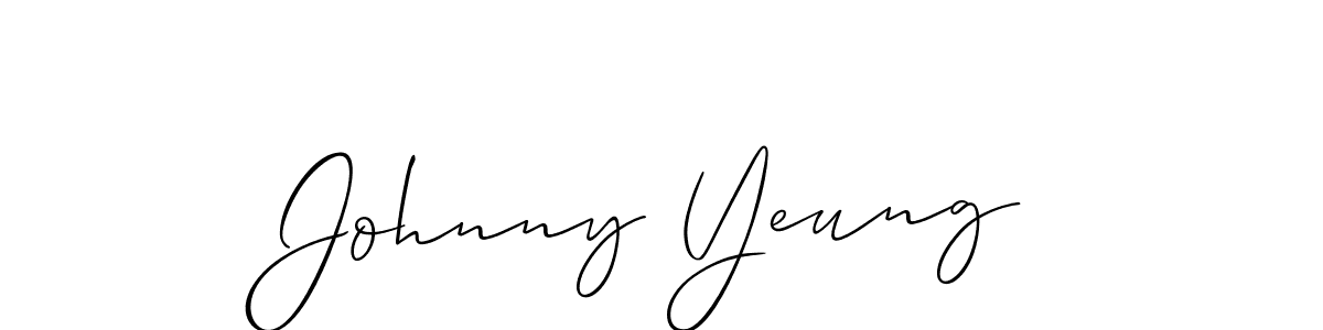 Johnny Yeung stylish signature style. Best Handwritten Sign (Allison_Script) for my name. Handwritten Signature Collection Ideas for my name Johnny Yeung. Johnny Yeung signature style 2 images and pictures png