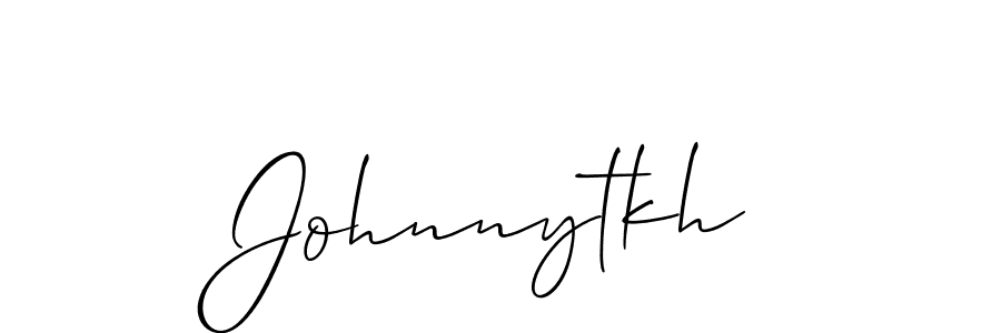 How to make Johnnytkh name signature. Use Allison_Script style for creating short signs online. This is the latest handwritten sign. Johnnytkh signature style 2 images and pictures png