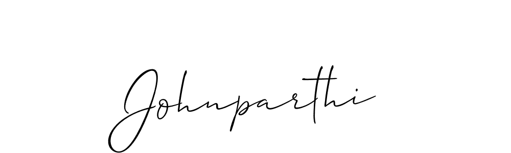 How to make Johnparthi signature? Allison_Script is a professional autograph style. Create handwritten signature for Johnparthi name. Johnparthi signature style 2 images and pictures png