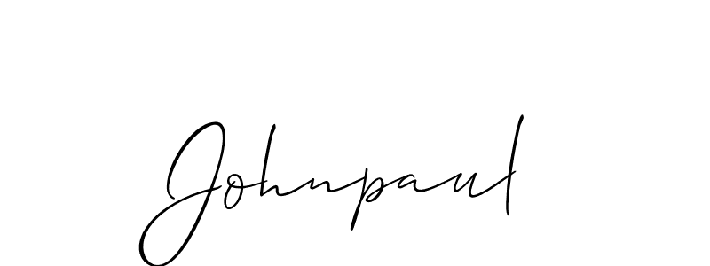 if you are searching for the best signature style for your name Johnpaul. so please give up your signature search. here we have designed multiple signature styles  using Allison_Script. Johnpaul signature style 2 images and pictures png