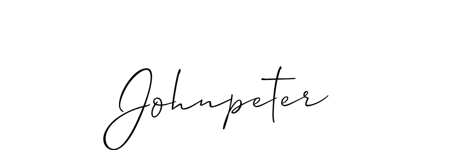 How to Draw Johnpeter signature style? Allison_Script is a latest design signature styles for name Johnpeter. Johnpeter signature style 2 images and pictures png