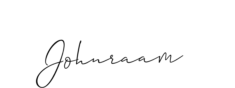 Create a beautiful signature design for name Johnraam. With this signature (Allison_Script) fonts, you can make a handwritten signature for free. Johnraam signature style 2 images and pictures png