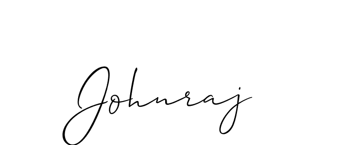 Design your own signature with our free online signature maker. With this signature software, you can create a handwritten (Allison_Script) signature for name Johnraj. Johnraj signature style 2 images and pictures png