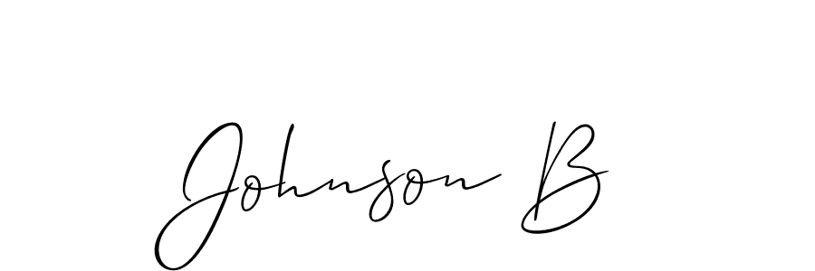 Johnson B stylish signature style. Best Handwritten Sign (Allison_Script) for my name. Handwritten Signature Collection Ideas for my name Johnson B. Johnson B signature style 2 images and pictures png