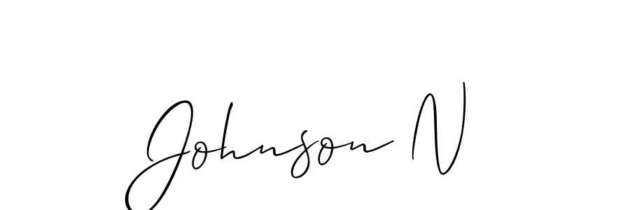 Make a beautiful signature design for name Johnson N. With this signature (Allison_Script) style, you can create a handwritten signature for free. Johnson N signature style 2 images and pictures png