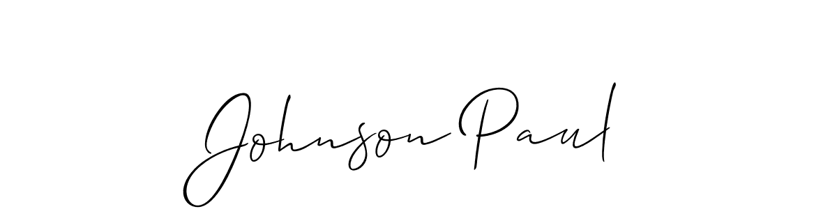 Johnson Paul stylish signature style. Best Handwritten Sign (Allison_Script) for my name. Handwritten Signature Collection Ideas for my name Johnson Paul. Johnson Paul signature style 2 images and pictures png