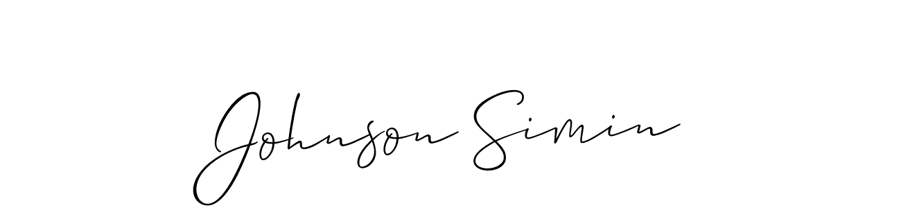 Once you've used our free online signature maker to create your best signature Allison_Script style, it's time to enjoy all of the benefits that Johnson Simin name signing documents. Johnson Simin signature style 2 images and pictures png