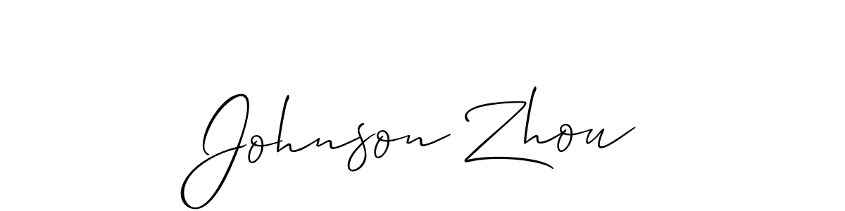 Check out images of Autograph of Johnson Zhou name. Actor Johnson Zhou Signature Style. Allison_Script is a professional sign style online. Johnson Zhou signature style 2 images and pictures png