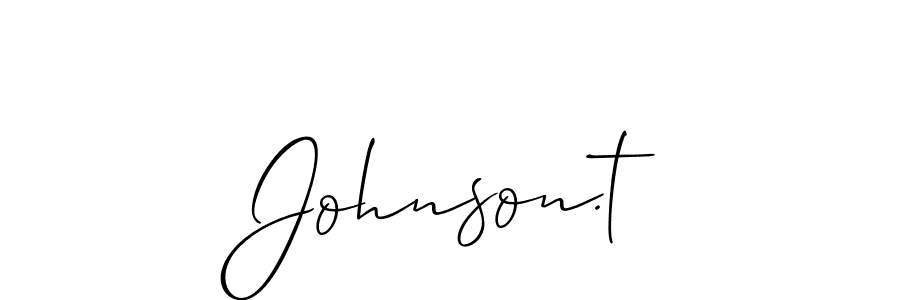 Also You can easily find your signature by using the search form. We will create Johnson.t name handwritten signature images for you free of cost using Allison_Script sign style. Johnson.t signature style 2 images and pictures png
