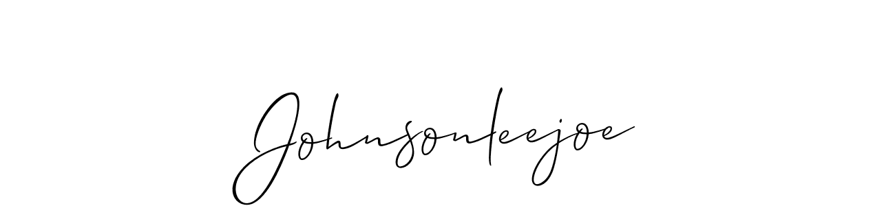 if you are searching for the best signature style for your name Johnsonleejoe. so please give up your signature search. here we have designed multiple signature styles  using Allison_Script. Johnsonleejoe signature style 2 images and pictures png