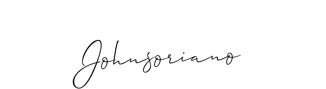 How to make Johnsoriano name signature. Use Allison_Script style for creating short signs online. This is the latest handwritten sign. Johnsoriano signature style 2 images and pictures png
