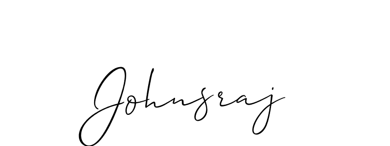 Design your own signature with our free online signature maker. With this signature software, you can create a handwritten (Allison_Script) signature for name Johnsraj. Johnsraj signature style 2 images and pictures png