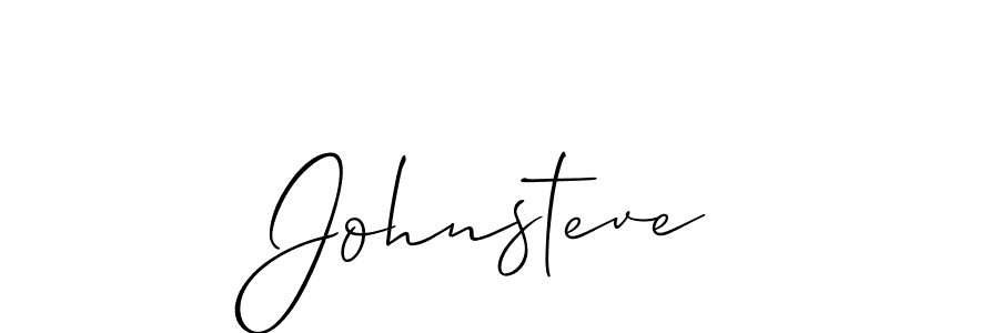 The best way (Allison_Script) to make a short signature is to pick only two or three words in your name. The name Johnsteve include a total of six letters. For converting this name. Johnsteve signature style 2 images and pictures png