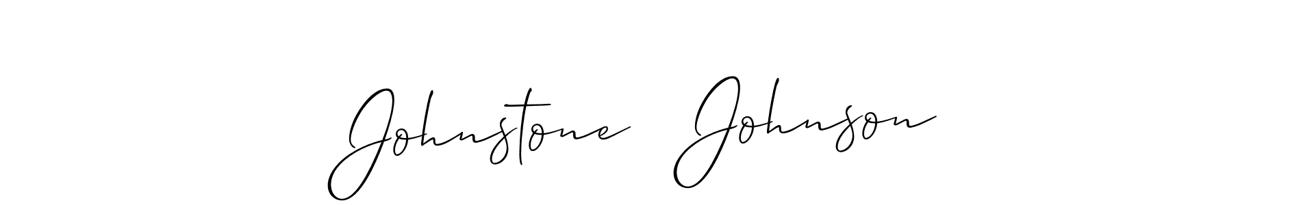 How to make Johnstone   Johnson name signature. Use Allison_Script style for creating short signs online. This is the latest handwritten sign. Johnstone   Johnson signature style 2 images and pictures png